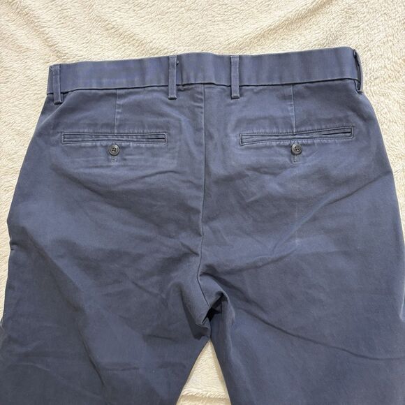 Gap Pants Chino Mens 33x32 Straight Fit Blue Performance Flat Front Khaki Casual - Picture 7 of 10